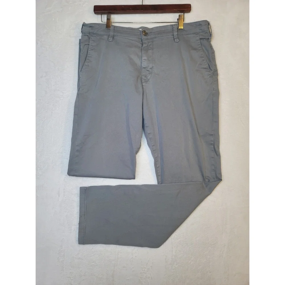 Mavi Philip Relaxed Straight Leg Pants Mens 38x33 Grey Chino Trousers Cotton